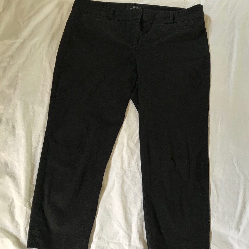Black tapered pants by Ann Taylor